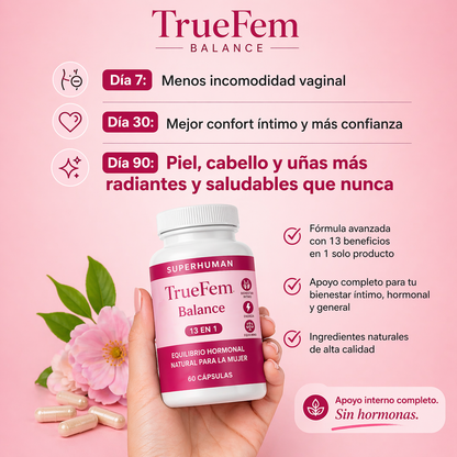 TRUE FEM BALANCE (Probiótico Vaginal y Colágeno)