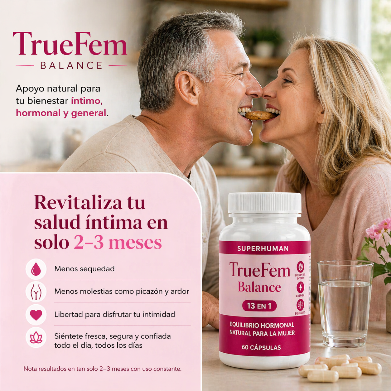 TRUE FEM BALANCE (Probiótico Vaginal y Colágeno)